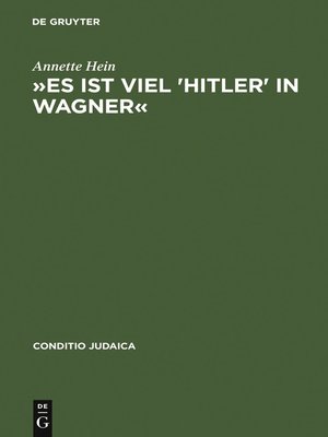 cover image of »Es ist viel 'Hitler' in Wagner«